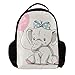 Produktbild Vockgeng Rucksack für Kinder oder Mädchen und Frauen, um am ersten Tag der Spätsommerschule Laptop-Tasche zurück in die Schulen zu gehen Geschenk alten Mann Rucksack billig Elephant 10.8x5.16x15.6inch