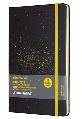 Moleskine Star Wars Agenda Taccuino Settimanale, 2018, 18 mesi, Nero libro