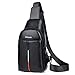 Produktbild WEILIVE Outdoor Reisetasche für Herren, lässig, PU-Leder, Brusttasche, multifunktional, Outdoor-Sport, Umhängetasche, Kuriertasche (schwarz)
