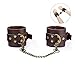 Produktbild Utimi Handschellen Verstellbare Handgelenk Manschetten Vintage Leder Handschellen mit Kette für Rollenspiele SM Spiele