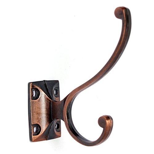 KING DO WAY Kleiderhaken Handtuchhaken Garderobenhaken Huthaken Tuer Haken Garderobe Wandhaken Handtuch Red-Bronze 81mm