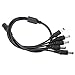 Price comparison product image CCTV DC Extension Lead,1 Female to 2/3 / 4/5 Male Splitter DC Power Extension Adaptor Cable for LED Strip Lights CCTV Camera DC 12V Power Supply Connector.(1-5)
