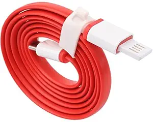 StuffHoods Fast USB Type C Data Charging Flat Cable for Motorola Moto Z Play (Red)