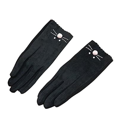 Novago Gants tactiles pour Femme (Chat Noir)