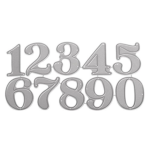 RAYHER 59235000 Stanzschablonen Set, Big Numbers, SB-Btl, 10 Stück, 1,5-2,8 cm