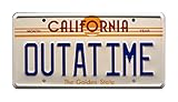 matricula delorean Shrink envuelto Back To The Delorean de Regreso al futuro//OUTATIME * Metal con sello * Mueble para placa de licencia