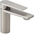 Milano Hunston Modern Mono Bathroom Basin Mixer Tap Lever Handle - Brushed Nickel