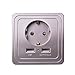 Produktbild XCSOURCE® EU-Steckdose 5V 2A Dual USB-Anschlüsse Elektrische Wand Ladegerät Adapter Aufladung Dock Power Outlet Panel (Chammpagne) HS946