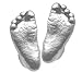 Large Baby Casting Kit with 11.5x8.5" brushed Pewter 3D Box Display Frame / Silver Metallic Paint by BabyRice