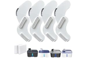 Filtre pour Fontaine à Eau pour Chien - Lot de 8 filtres de Remplacement + 2 éponges, Compatible avec Les fontaines Kittyspout 8L/270oz sans Fil