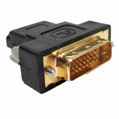 Preisvergleich Produktbild DVI Stecker auf HDMI Buchse Adapter Gold Platte Okina
