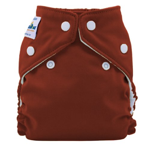 FuzziBunz® Perfect Size Pocket Nappy in Choco Truffle, with microfibre insert, popper fastening, x-small (newborn: 4-12lbs)