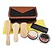 Produktbild Shoe Shine Kit mit Leder Sleek Elegant Case 8 Stk / Set Reisebürste Neutral Polnisch Reinigungsbürsten Set Creme und Schuhe Care Liquid Wipes für Stiefel Sneakers Premium Bundle Unisex Adult Fashion Box Holzgriff Portable Smooth Tool Kompakte Zipper Bequem Heimgebrauch Hog Bristle Supplies