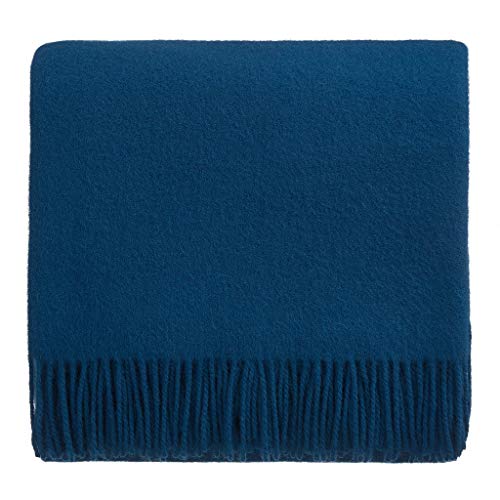 URBANARA Miramar Blanket/Throw - 100% New Zealand Lambswool, 130 x 190 cm (Teal) URBANARA Miramar Blanket/Throw - 100% New Zealand Lambswool, 130 x 190 cm (Teal)