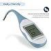 MeasuPro Fever Thermometer with Fever Alert for Oral, Rectal, Underarm and Axillary Use with Soft Bendable Tip, Waterproof, Color Changing Fever Indication and Memory