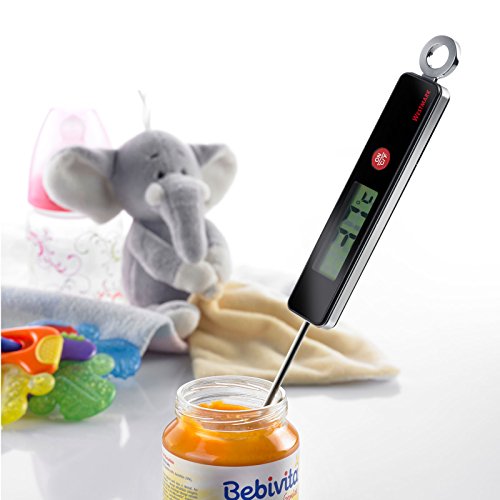 Westmark Digitales Einstichthermometer, Mit automatischer Ausschaltfunktion, Gesamtlänge: 27,7 cm, Rostfreier Edelstahl/Kunststoff, Schwarz/Silber, 12782280 - 5