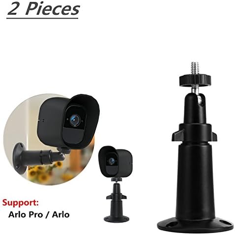 2-Pack Security Camera Wall Mounts for Arlo Camera Mount for Netgear Dropcam Arlo Q Pro HD GO CCTV Screw Wall Adjustable Swivel 360 Degree Outdoor Indoor Anti Theft Ceiling Table Mount