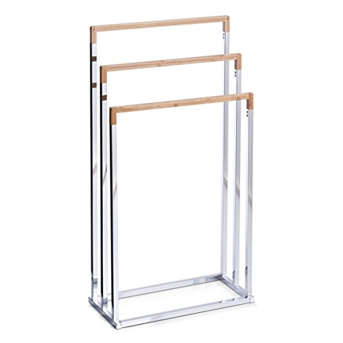 Zeller 18611 Handtuchständer, Bamboo/Chrom / 45 x 21.5 x 84.5