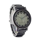 YSCYLY Herrenuhr Aus Holz Alle Arabischen Ziffern Anzeige Leichter Vintage Casual Bambus Holzarmband Analoge Quarzwerk-Business-Uhr Für Geschenke,B