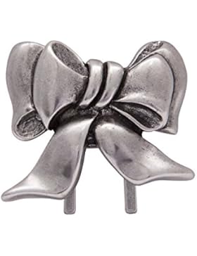 BAUMONDI Schuhclip, Schuhschmuck, Schuhdekoration - Schleife in Silber - Handarbeit, Made in Italy