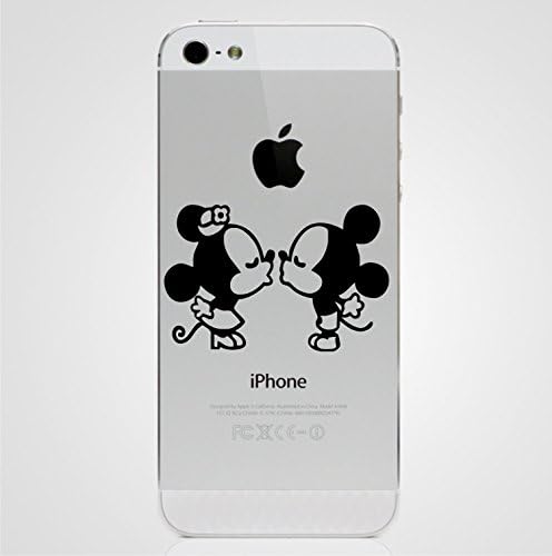 FASHIONFORT BRAND NEW IPHONE 4/4s/5/5s/5c/6/6+ transparent case/covers Disney Ariel Frozen Elsa Snow White Rapunzel Jasmine Cinderella Alice Tinkerbell (iPhone 5c, Minnie&amp;Mickey Kissing)