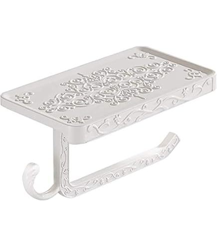 Porte-rouleau Papier Toilette Mural En Fer - Style Vintage Rustique - Dimensions 19,5x9,5x11 Cm - Pour Salle De Bain