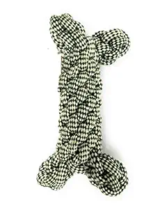 Pets Dog Bone Toy, Interactive Teething Rope Dog Chew Toy for Medium and Large Dogs, 9 Inches