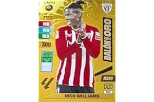 ZYZYZK Panini Nico Williams Nuevo Balon de Oro Adrenalyn XL 2023-2024 La Liga