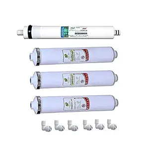 Hi-Tech Water Purifier Filter Set and 100 GPD Water Purifier Membrane