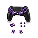 Produktbild Skins4u Playstation 4 Dualshock 4 Controller Aluminum Buttons Bullet Tasten Knöpfe Ersatzteile für PS4 Controller violet
