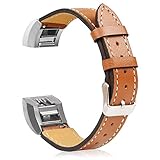 Wearlizer Kompatibel Fitbit Charge2 Armband, Leder Ersatzband Kompatibel Fitbit Charge 2 Armband
