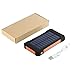 Produktbild WEIWEITOE-DE 300000mAh Portable Dual USB Compact Waterproof Powerful LED Light Solar Power Bank External Battery Charger with Hook