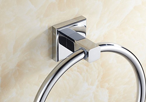 Aothpher Wand befestigter Handtuchring in der Küche Badezimmer Chrom-Edelstahl-Handtuchhalter - 5
