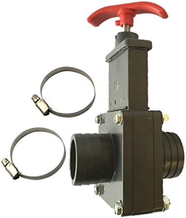 Gate Valve PVC 38 mm + Pack of 2 Clamps from Medipool