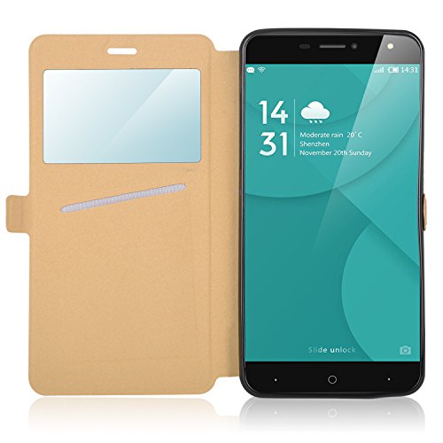 ELTD DOOGEE Y6 flip Cover  View flip funda carcasa case para DOOGEE Y6 5 5-Inch  Oro