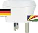Produktbild Design Reisestecker Adapter Seychellen auf Deutschland, Schukostecker 230V, Umwandlungsstecker SC-D