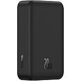 Baseus EnerFill FM41 Mini Manyetik Powerbank 20.000 mAh 20W - Siyah (C'den C'ye 20V/3A 30cm siyah kablolu)