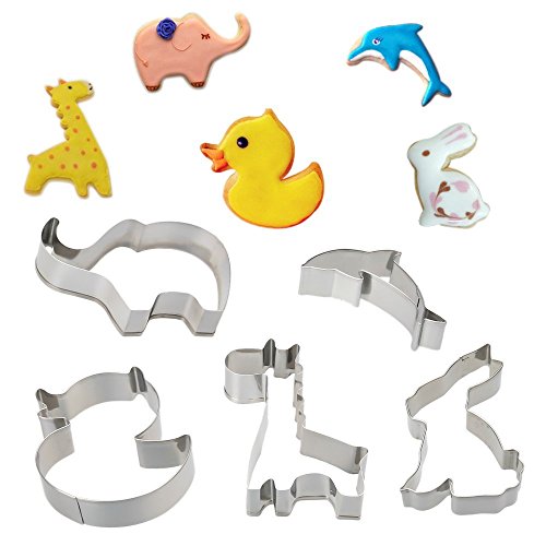 HUAFA 12 Stück Tier Keks Frucht Cutter Formen Set Mini Ausstechformen Plätzchen Ausstecher, Gemüseschneider Form für Kinder