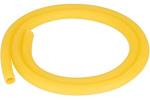 Labasics Tubo de Goma, Látex Puro Tubería Ambar Tubo de Caucho Natural 7/16 Pulgada (12 mm) DE 5/16 Pulgada (8 mm) DI Altamente Elástico y Fuerte Rubbre Tubing, 1 Meter