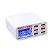 Produktbild CHOULI 6A mit LCD-Digitalanzeige 6-Port-USB-Ladegerät Schnelle Smart-Ladestation -Weiß