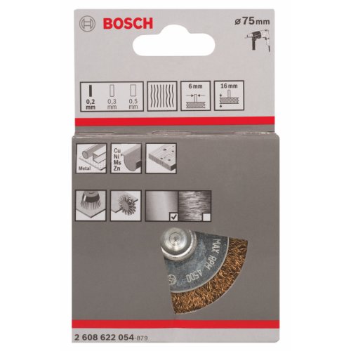 Bosch 2608622054 Schleifzubehör Scheibenbürste 75 mm Vermessingt - 2