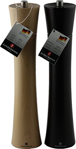 Zassenhaus Set Serie Frankfurt 30cm Salz- und Pfeffermühle Farbe Buche Natur / Wenge im Geschenkkarton