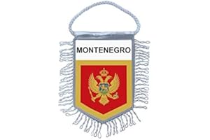 Akachafactory Fanion Mini Drapeau Pays Voiture Decoration Montenegro Montenegrin