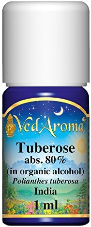 VedAroma Tuberose (Absolute) (80% In organic alcohol) Essential Oil 1ml