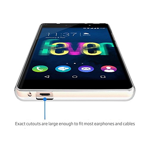 Wiko Fever Hülle Case ,Elekin Transparent TPU Case Crystal Clear Handyhülle Schutzhülle für Wiko Fever - 5