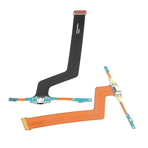 Dock Connector Ladebuchse Lade Port Mikro USB für Samsung Galaxy Tab 10.1 Pro SM-T520 SM-P600 601 605 inkl Flexkabel Mikrofon Home Button Anschluss vorinstalliert inkl 2 x Schraubenzieher und Plectrum für einfachen Einbau MMOBIEL - 6