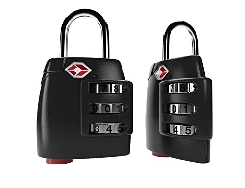 acrodo TSA Lock - All Metal candado de combinación con alerta de inspección - mejor bloqueo de equipaje para viaje - todo construcción de acero, respetuoso con el medio ambiente, TSA Aprobado Maleta Lock +