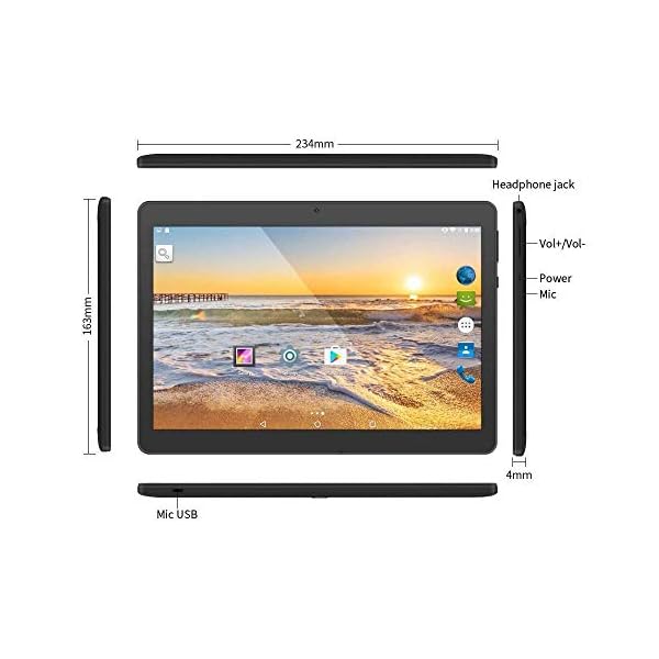 10 Inch 3G Phablet Octa Core 32GB ROM 2GB RAM Call Phone Android 7.0 Lollipop Tablet PC, Dual Sim Card ,Support Netflix Youtube Bluetooth, GPS, WIFI TYD-107 (Metallic black) - Image 4