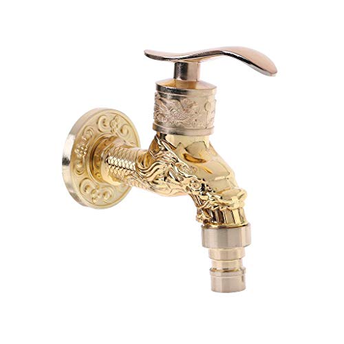 Lelestar Rubinetto da Giardino Decorativo Dorato scolpito a Mano Antico Europeo