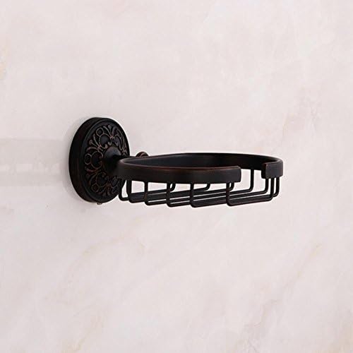 YANXH Vintage Wall Mounted Brass Shelf Soap Net Soap Holder for Bathroom Washroom Bath Accessories Black
